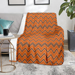 Halloween Zig Zag Pattern Print Blanket