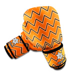 Halloween Zig Zag Pattern Print Boxing Gloves