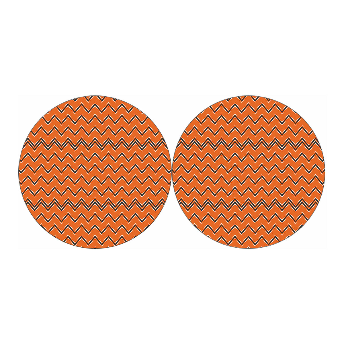 Halloween Zig Zag Pattern Print Car Coasters