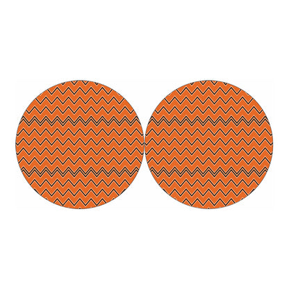 Halloween Zig Zag Pattern Print Car Coasters