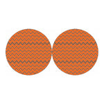 Halloween Zig Zag Pattern Print Car Coasters