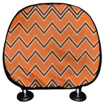 Halloween Zig Zag Pattern Print Car Headrest Covers