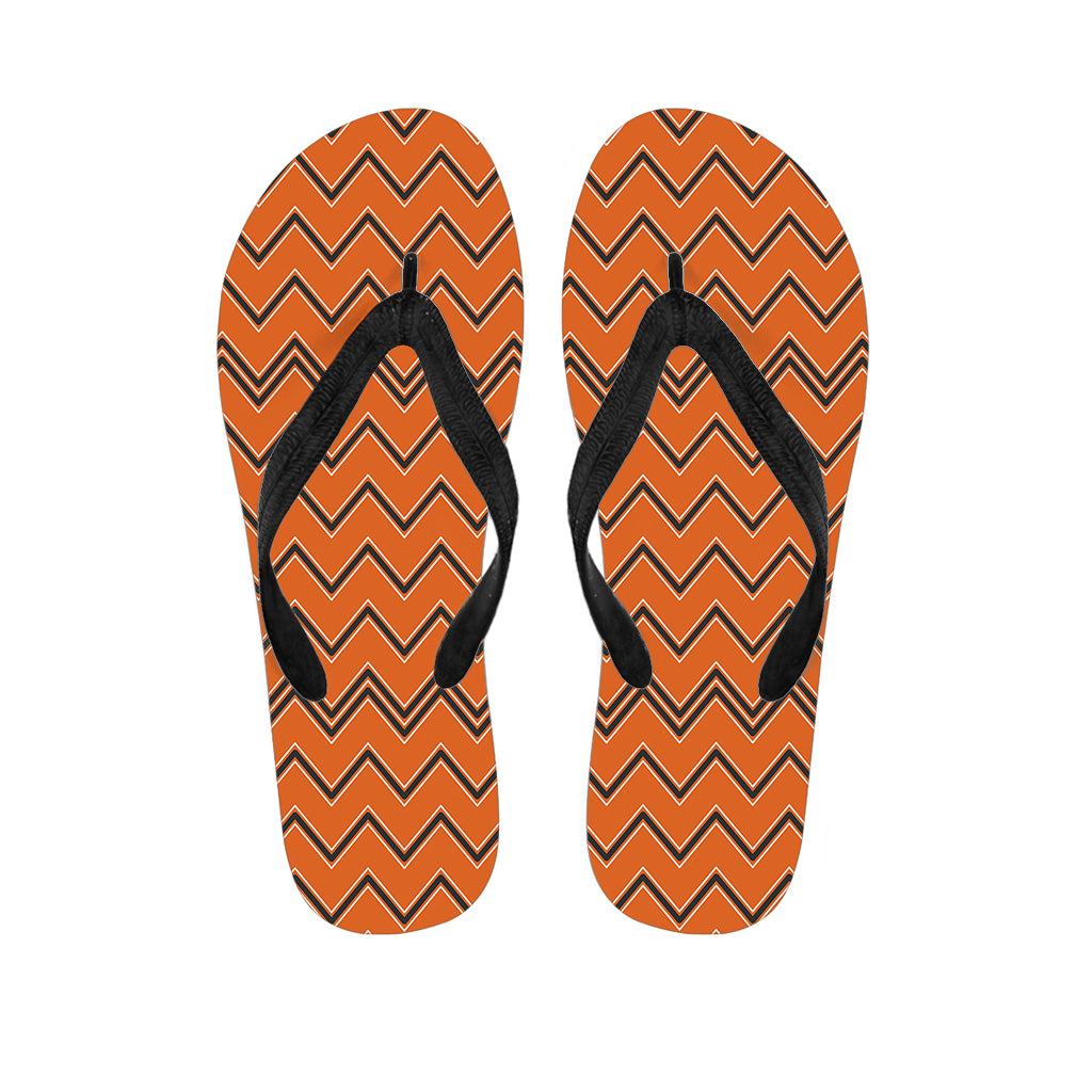 Halloween Zig Zag Pattern Print Flip Flops