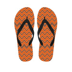 Halloween Zig Zag Pattern Print Flip Flops