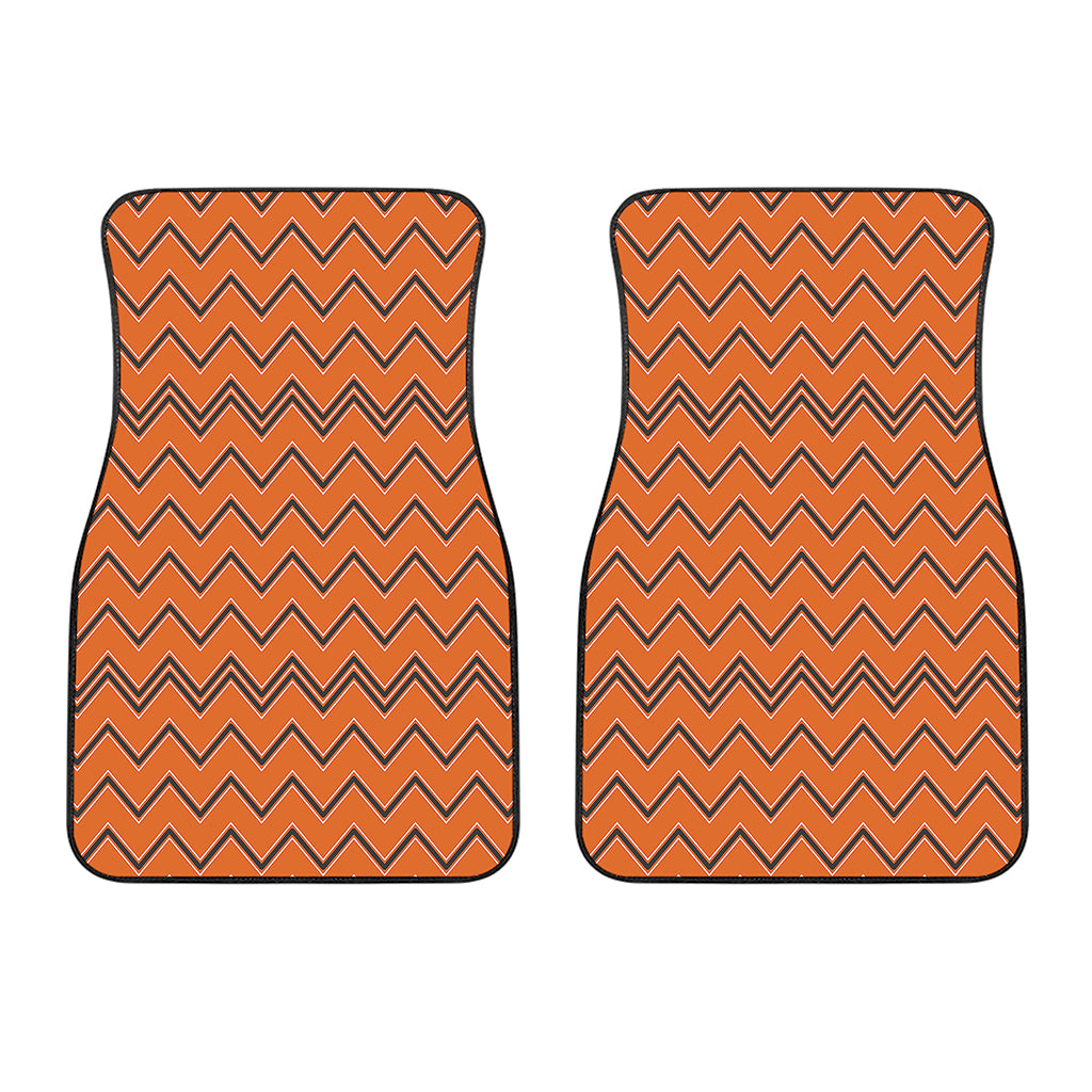 Halloween Zig Zag Pattern Print Front Car Floor Mats