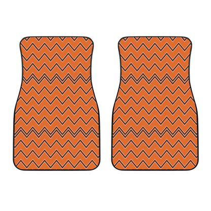 Halloween Zig Zag Pattern Print Front Car Floor Mats