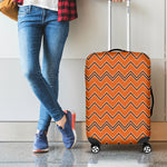 Halloween Zig Zag Pattern Print Luggage Cover