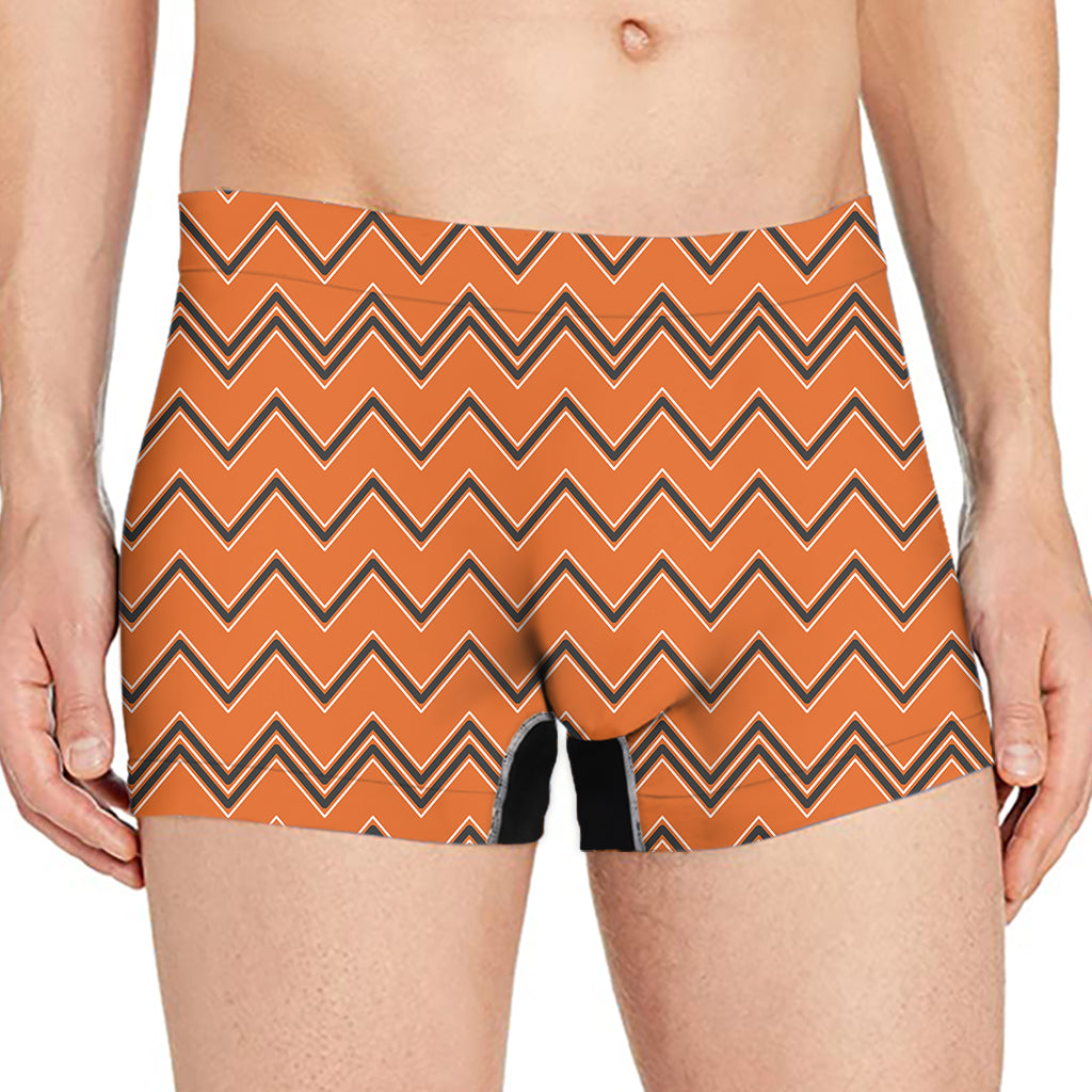 Halloween Zig Zag Pattern Print Men's Boxer Briefs