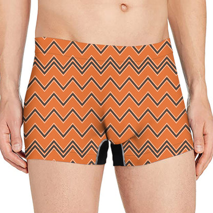 Halloween Zig Zag Pattern Print Men's Boxer Briefs
