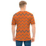 Halloween Zig Zag Pattern Print Men's T-Shirt
