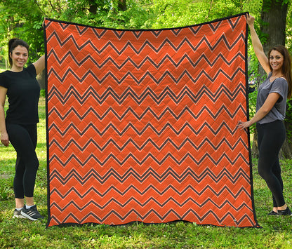 Halloween Zig Zag Pattern Print Quilt