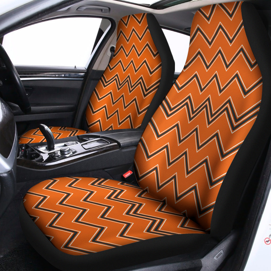 Halloween Zig Zag Pattern Print Universal Fit Car Seat Covers