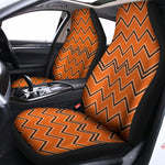 Halloween Zig Zag Pattern Print Universal Fit Car Seat Covers