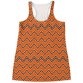 Halloween Zig Zag Pattern Print Women's Racerback Tank Top