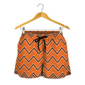 Halloween Zig Zag Pattern Print Women's Shorts