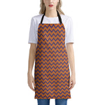 Halloween Zigzag Pattern Print Apron