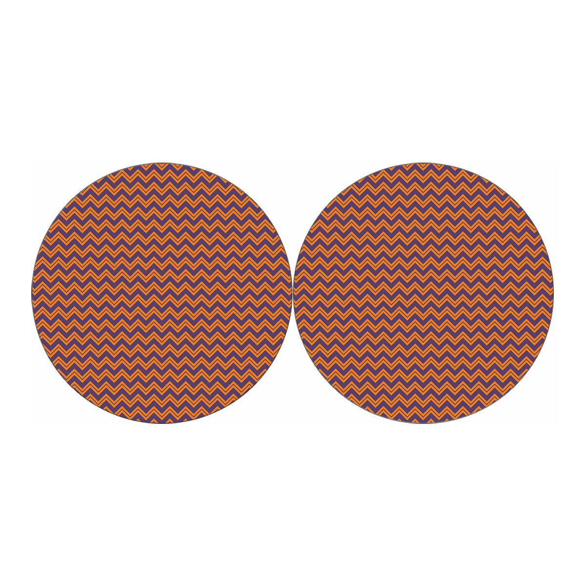Halloween Zigzag Pattern Print Car Coasters