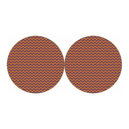 Halloween Zigzag Pattern Print Car Coasters
