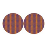 Halloween Zigzag Pattern Print Car Coasters