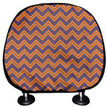 Halloween Zigzag Pattern Print Car Headrest Covers