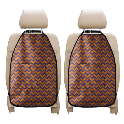 Halloween Zigzag Pattern Print Car Seat Organizers