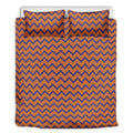 Halloween Zigzag Pattern Print Duvet Cover Bedding Set