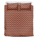 Halloween Zigzag Pattern Print Duvet Cover Bedding Set