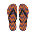 Halloween Zigzag Pattern Print Flip Flops