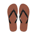 Halloween Zigzag Pattern Print Flip Flops