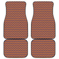 Halloween Zigzag Pattern Print Front and Back Car Floor Mats