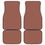 Halloween Zigzag Pattern Print Front and Back Car Floor Mats