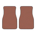 Halloween Zigzag Pattern Print Front Car Floor Mats