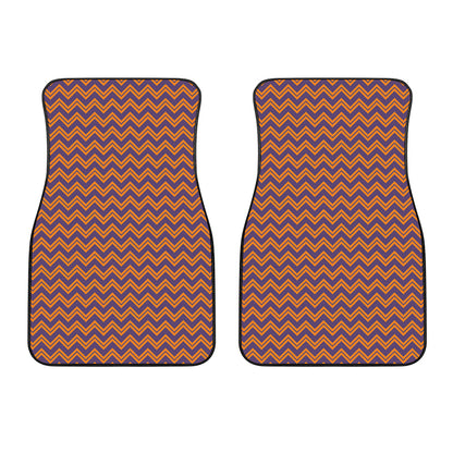 Halloween Zigzag Pattern Print Front Car Floor Mats