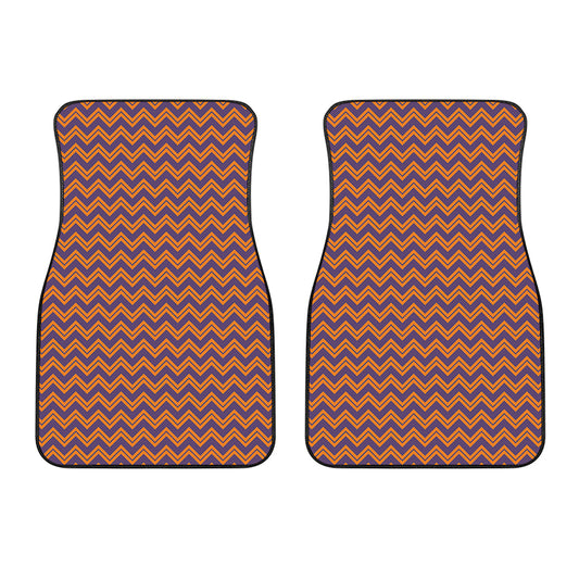 Halloween Zigzag Pattern Print Front Car Floor Mats