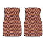 Halloween Zigzag Pattern Print Front Car Floor Mats