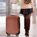 Halloween Zigzag Pattern Print Luggage Cover