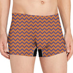 Halloween Zigzag Pattern Print Men's Boxer Briefs