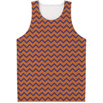 Halloween Zigzag Pattern Print Men's Tank Top