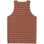 Halloween Zigzag Pattern Print Men's Tank Top