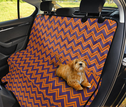 Halloween Zigzag Pattern Print Pet Car Back Seat Cover