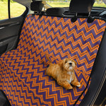 Halloween Zigzag Pattern Print Pet Car Back Seat Cover