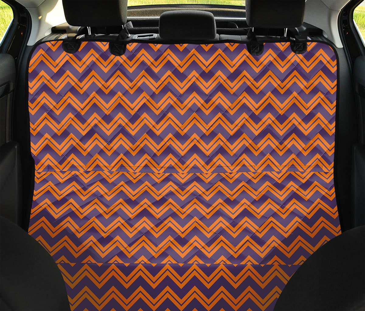 Halloween Zigzag Pattern Print Pet Car Back Seat Cover