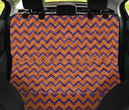 Halloween Zigzag Pattern Print Pet Car Back Seat Cover