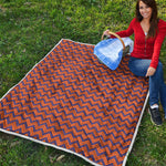 Halloween Zigzag Pattern Print Quilt