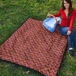 Halloween Zigzag Pattern Print Quilt