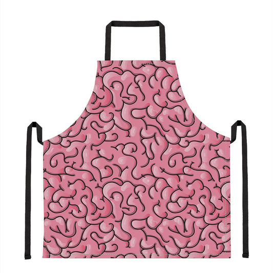 Halloween Zombie Brain Print Apron
