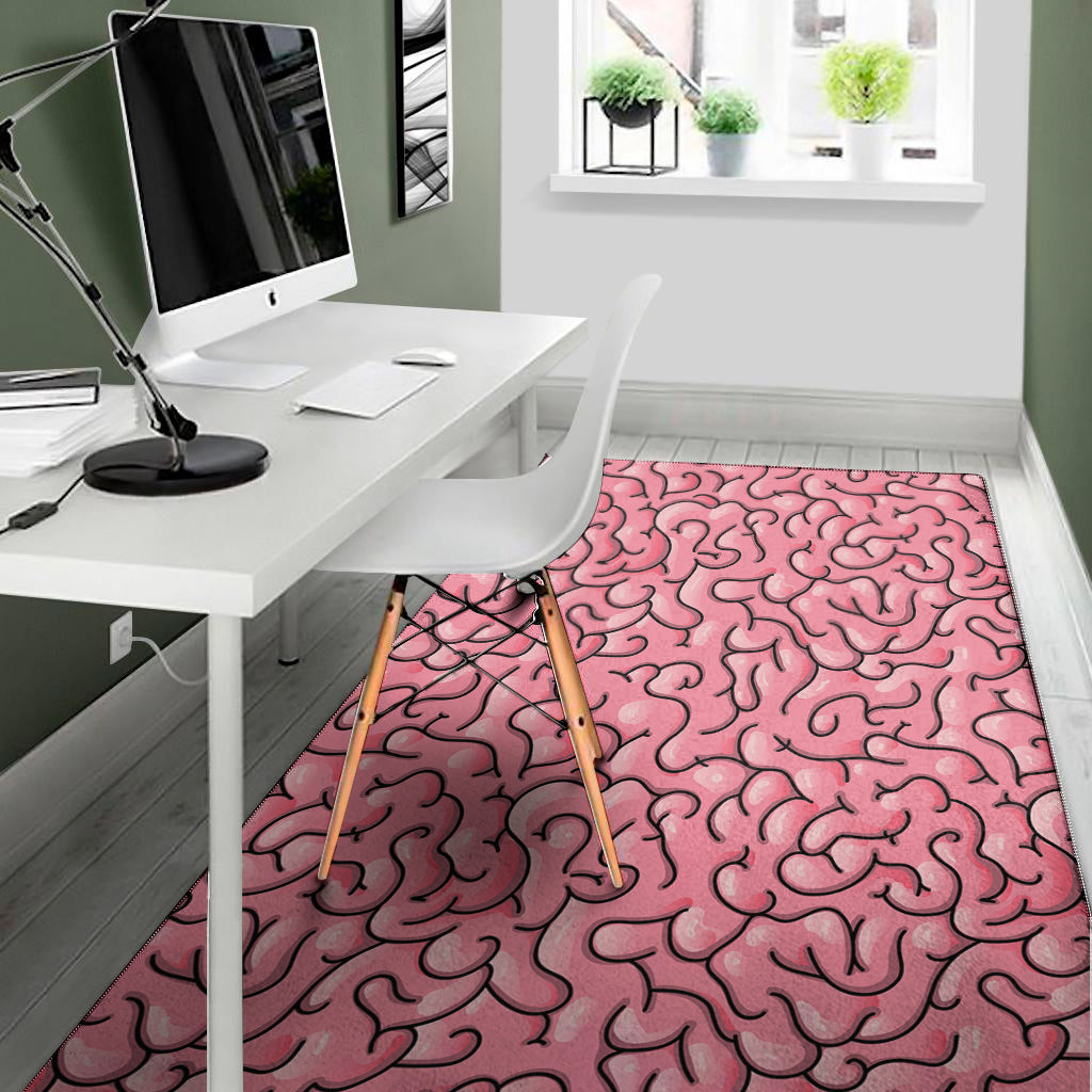 Halloween Zombie Brain Print Area Rug