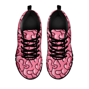 Halloween Zombie Brain Print Black Sneakers