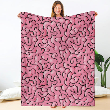 Halloween Zombie Brain Print Blanket