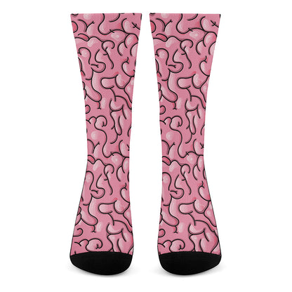 Halloween Zombie Brain Print Crew Socks